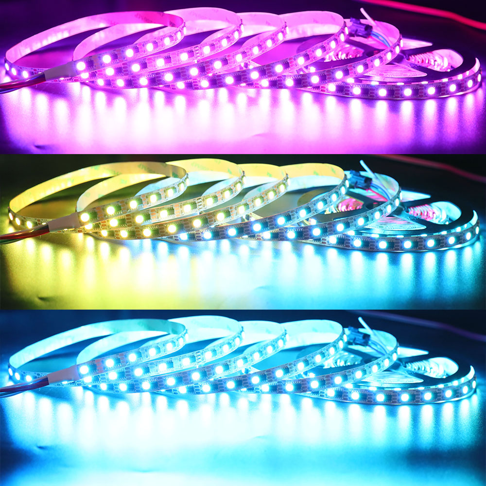 GS8208 DC12V 300LEDs Breakpoint-continue Programmable LED Strip Lights, Addressable RGB Full Color Chasing Flexible LED Strips, 5m/16.4ft Per Reel By Sale